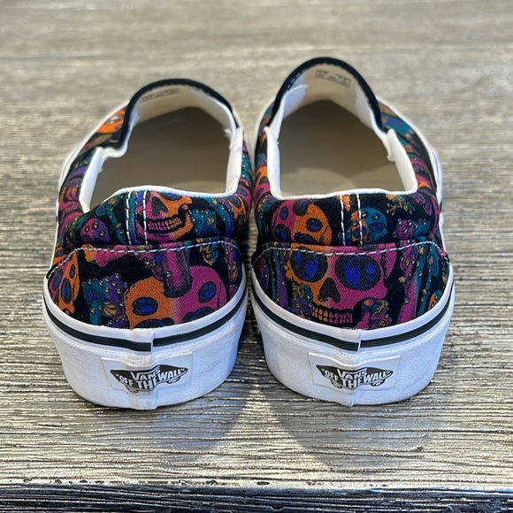 Vans Slip-On Trippy Dip Psychedelic Skull/Frog/Mushroom M 7/W 8.5 - Picture 5 of 6